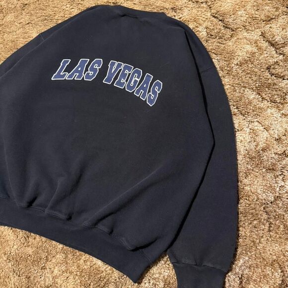 Vintage Converse Las Vegas Crewneck Sweatshirt Black XXLarge - Picture 1 of 8